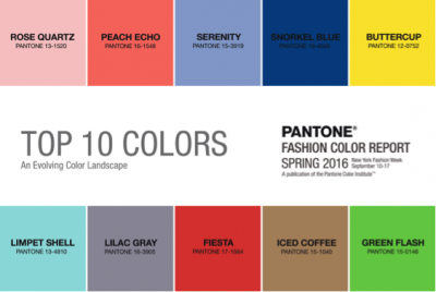 “Colors this season transcend cultural and gender norms. Vivid brights give way to excitement and optimism, though quiet stability prevails in this season’s palette.”